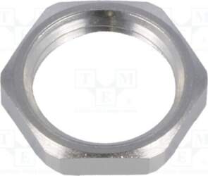 Nut; with earthing; PG7; brass; Thk: