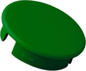 OKW Cap; ABS; green; push-in; round