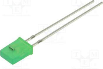OPTOSUPPLY LED; green; rectangular; 7x5x2mm; bipolar