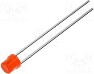 OPTOSUPPLY LED; red; 3mm; 68mcd; 120°
