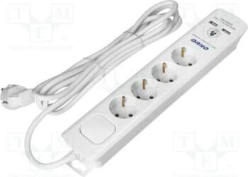 ORNO Plug socket strip: protective; Sockets: