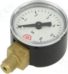 PNEUMAT Manometer; 0÷6bar; bottom connection; Thread: