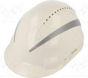 Protective helmet; vented,with reflector; Size: