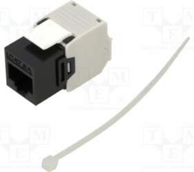 RJ45 module; Keystone; RJ45 socket; black