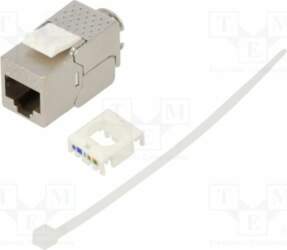 RJ45 module; Keystone; RJ45 socket; silver