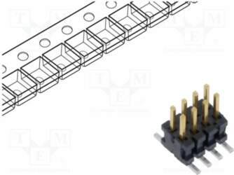 SAMTEC Connector: pin strips; socket; male