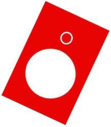 SCHNEIDER ELECTRIC Label; red; Button marking: