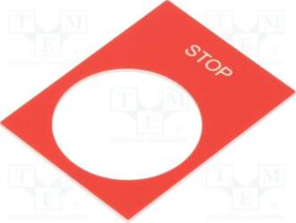 SCHNEIDER ELECTRIC Label; red; Button marking: