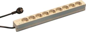 Schroff Socket Strip, SCHUKO, 9 Sockets