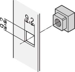 Schroff Square Nut Kit, M6, 50