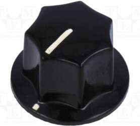 SCI Knob; with pointer; bakelite; Øshaft: