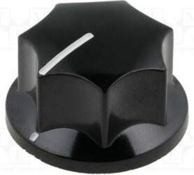 SCI Knob; with pointer; bakelite; Øshaft: