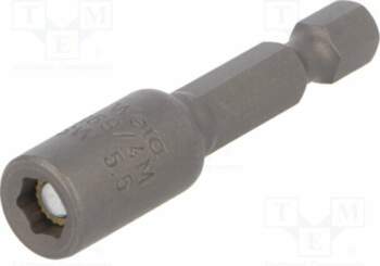 Screwdriver bit; 6-angles socket; 1/4"; HEX