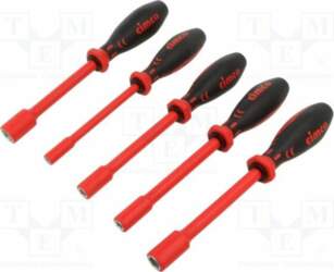 Screwdriver: insulated-set; 6-angles socket; 5pcs. |