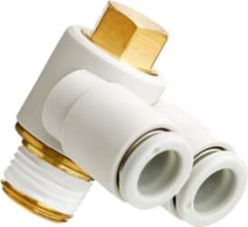 SMC Push-in fitting; threaded,angled 90°