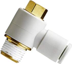 SMC Push-in fitting; threaded,angled 90°