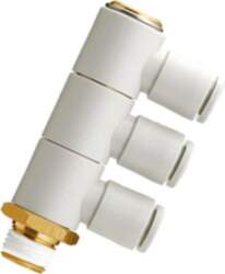 SMC Push-in fitting; threaded,angled 90°