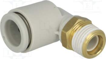 SMC Push-in fitting; threaded,angled 90°