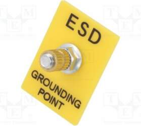 STATICTEC Earthing plug; ESD; 35x30mm; screw