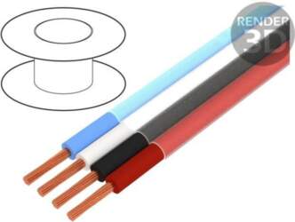 TASKER Wire: loudspeaker cable; 4x1mm2; stranded