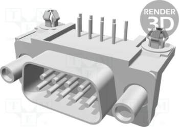 TE CONNECTIVITY Connector: D-Sub; PIN: 9