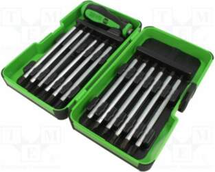 Tools set: screwdriver bits; Kit: screwdriver