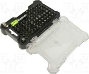 Tools set: screwdriver bits; plastic cassette