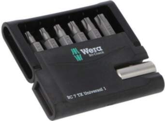 Tools set: screwdriver bits; plastic cassette