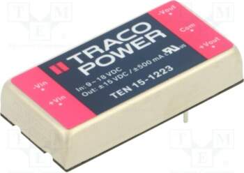 TRACO POWER Converter: DC/DC; 15W; Uin: