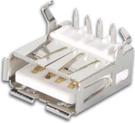 USB A FEMALE, SINGLE CONNECTOR 90°
