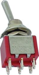 VERTICAL TOGGLE SWITCH DPDT ON-OFF-(ON) -