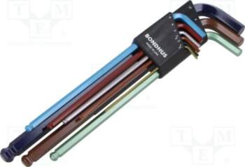 Wrench: hex key-set; spherical; ProTanium®,steel