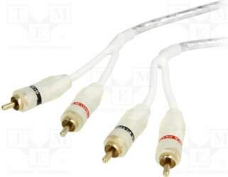 4CARMEDIA Cable; RCA plug x2,both