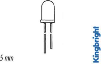 5mm BLINKING LED LAMP RED DIFFUSED