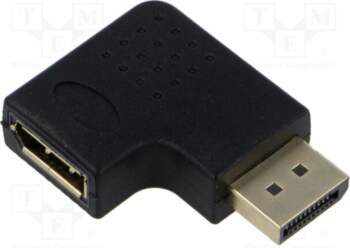 Adapter; DisplayPort socket,DisplayPort plug 90°