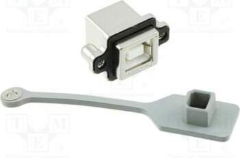 AMPHENOL Connector: USB B; socket; THT