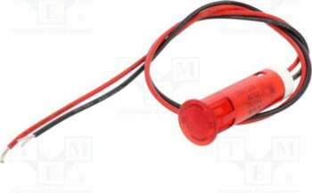 APEM Indicator: LED; flat; red; Ø8mm