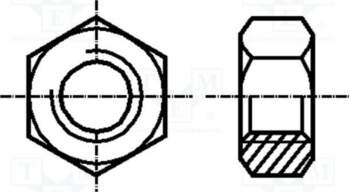 BOSSARD Nut; hexagonal; M8; 1.25