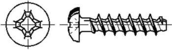 BOSSARD Screw; for plastic; 2.2x6