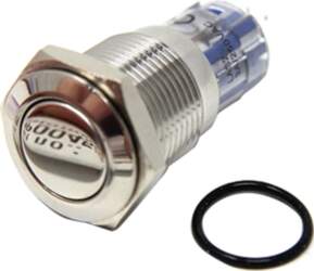 BULGIN Switch: vandal resistant; Pos: 2