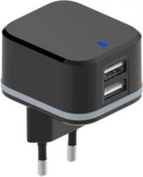 COMPACT CHARGER WITH DUAL USB OUTPUT