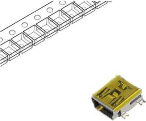CONNFLY Connector: USB B mini; socket