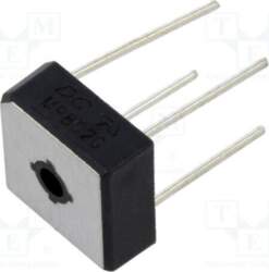 DC COMPONENTS Bridge rectifier: single-phase; Urmax: