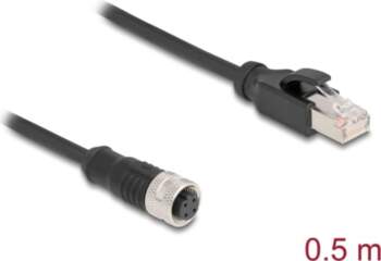 Delock M12 Adapter Cable D-coded 4