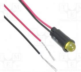DIALIGHT Indicator: LED; prominent; yellow; cables