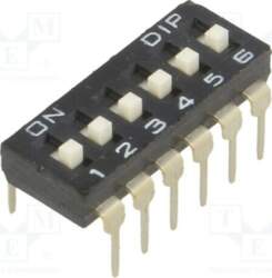 DIPTRONICS Switch: DIP-SWITCH; Poles number: 6