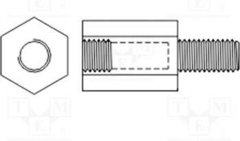 DREMEC Insulating sleeve; Int.thread: M5