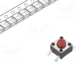 E-SWITCH Microswitch TACT; SPST-NO; Pos: 2