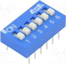 ECE Switch: DIP-SWITCH; Poles number: 6