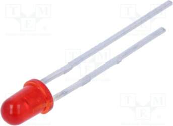 EVERLIGHT LED; red; 3mm; 250mcd; 30°